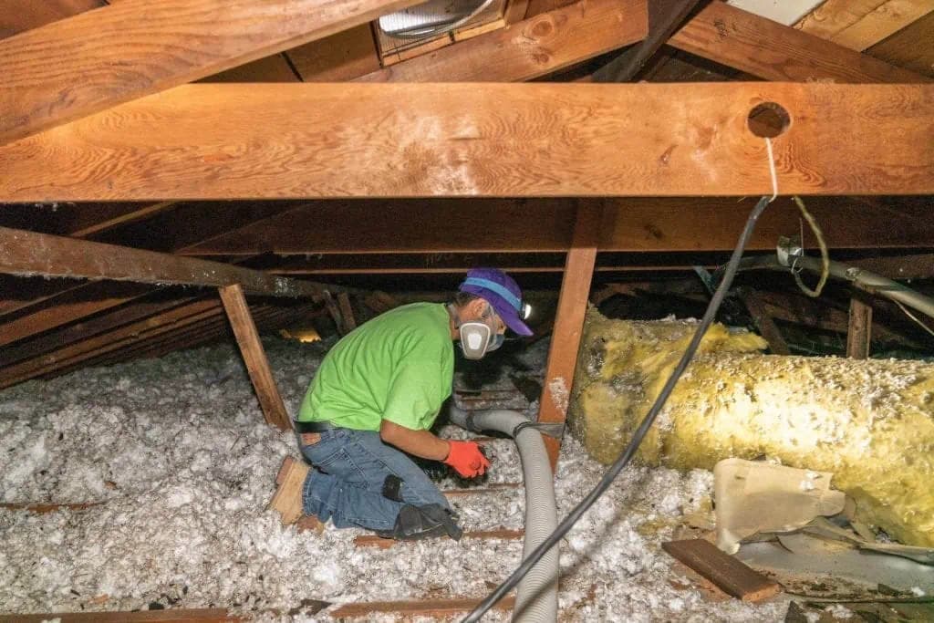 Attic Pros team loading ductwork