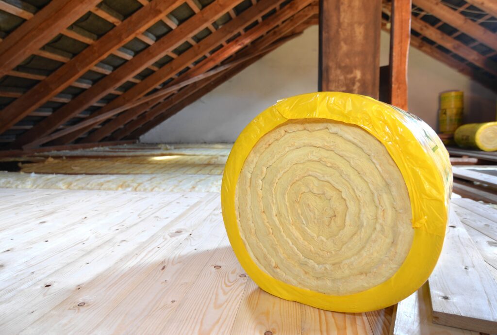 Attic insulation installation process with a professional contractor
