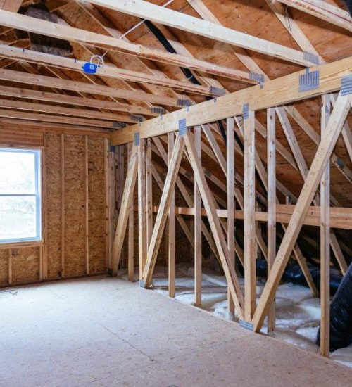 attic area without insulation